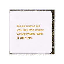 Brainbox Candy - Funny Mother's Day/Birthday Card - 'Lick The Mixer' - Hilarious Card For Mums Who Love To Bake To Go With A Mothers Day or Birthday