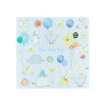 UK Greetings | New Baby Boy Card | Newborn Gifts | For New Parents | Teddy Bear Design | With Envelope | 165 x 165 mm