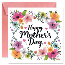 Printperfect - Mother's Day Card. Card For Mum. Special Mum Flowers Card. Mothers Day Card. Floral Design