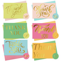 Thboxes 24 Pack Thank You Cards, 4x6 Inch Thank You Cards Multipack with Envelopes & Stickers, Mothers Day Card Greeting Card for Mother's Day