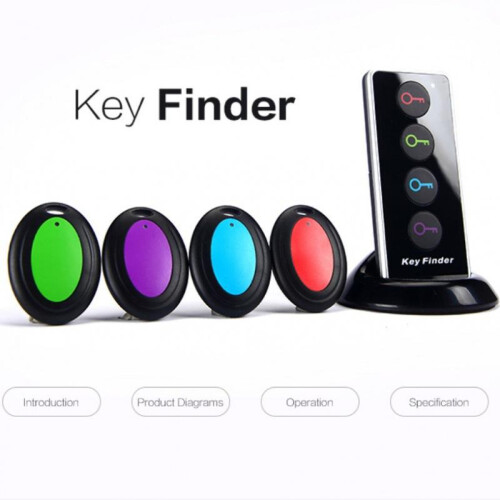 Wireless Key Finder, Tracker for Phone and Keys, Anti-Loss Device, White, 1 Pack 1