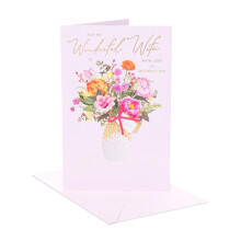 UK Greetings | Mother's Day Card for Wife | Card for Mum, Grandma, Wife | Her, Girls, Women | Loving Design | With Envelope | 178mm x 273mm