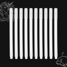 SMOOTHERPRO White Gel Pen | 10 Pcs White Ink Pen Set | 0.6mm Point Gel Pen | for Art for Black Dark Paper Highlight Drawing Sketching Design (S618-10)
