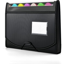 13 Pockets File Organiser, Accordion Expanding File Folder, Document Organiser with 12 Tabs, Folders for Paperwork A4 for Home, Office, and School, B