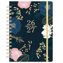 Academic Diary 2026-2027 - Diary 2026-2027 a5 Week to View from August 2026 to July 2027, 21.5 x15.5 x1.5 cm, Inner Pocket, Elastic Closure, Blue