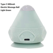 (Light Green) Massage Ball with Heat, Vibration Trigger Point Ball Silicone Self Massager