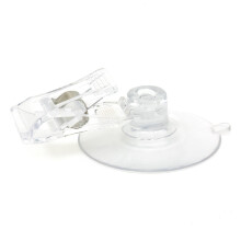 Suction Cup Clip by LanyardsTomorrow Universal Reusable Car Permit Badge Holder Window Mount Clamps Windscreen Parking Ticket Display (Clear) 1pc