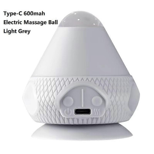 (Cigarette Grey) Massage Ball with Heat, Vibration Trigger Point Ball Silicone Self Massager