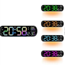 (Blue) 5Colors Nartionwant Digital Wall Clock, Nartio Want 2025 Upgraded Digital Wall Clock