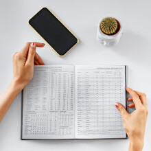 2026 Diary Week to View Black | 2026 A4 Week To View Yearly Diary with Hard Cover for Home and Office Use