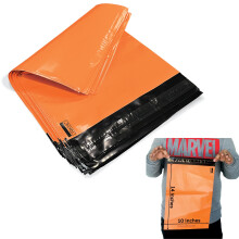 JeeJaan 50 Pcs of Orange Parcel Bags 10x14 in Mailing Bags 254 x 354 mm A4 Poly Mailers Postage Bag Envelope Mailers Strong Recyclable Poly Plastic