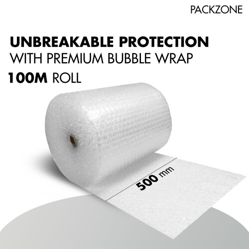 PackZone Bubble Wrap 500mm x100m Roll 1
