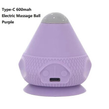 (Rhythmic Purple) Massage Ball with Heat, Vibration Trigger Point Ball Silicone Self Massager