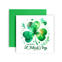 Huxters St Patricks Day Card - Irish Shamrock for Best Friend, Husband, Wife, Paddy's Day 14.8cm