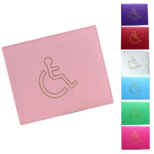 Soft Leather Disabled Badge Holder Wallet Disability Parking Badge Cover Holder by Glamified Disabled Blue Badge Display Holder… (Baby Pink)