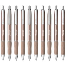 Sharpie S-Gel Pens | Medium Point 0.7mm | Black Ink | Pack of 10 | Metal Barrel Retractable Gel Pens | Rose Gold