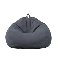 (L, 100X120CM) Large Small Lazy Sofa Cover Chairs Without Filler Linen Cloth Lounger Seat Bean Bag Pouf Puff Couch Tatami Living Room