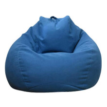 (M, 80X90CM) Large Small Lazy Sofa Cover Chairs Without Filler Linen Cloth Lounger Seat Bean Bag Pouf Puff Couch Tatami Living Room