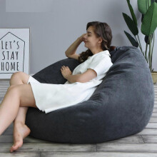 (L, 100X120CM) Large Small Lazy Sofa Cover Chairs Without Filler Linen Cloth Lounger Seat Bean Bag Pouf Puff Couch Tatami Living Room