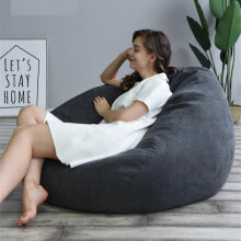(M, 80X90CM) Large Small Lazy Sofa Cover Chairs Without Filler Linen Cloth Lounger Seat Bean Bag Pouf Puff Couch Tatami Living Room