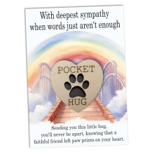 Maise & Rose Pet Loss Sympathy Card and Pocket Hug Token | Bereavement Gift For The Loss Of a Pet Cat, Dog, Rabbit, Hamster, Gerbil, Guinea Pig
