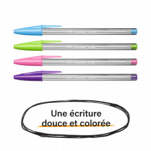 BIC Cristal Fun Pink Pens - Pink Ink Biros - Ballpoint Pens Multipack - Wide Poi
