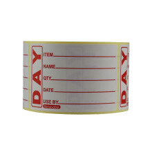 49x74mm Prepped Food Labels - Red Text Removable - Use by Food Labels - Food Rotation Roll - Supplied in Rolls of 500. Label Size: 49 x 75mm …