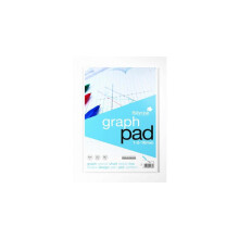 Silvine A4 Graph Pad. 50 Sheets of Quality 90gsm Paper, Printed 1-5-10mm Graph. Ref A4GP