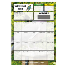 Totally Bonkers - Bird Fundraising Scratch Cards - 20 Square - A6 (148x105mm) -10 Pack - TB0021 - Blind Card