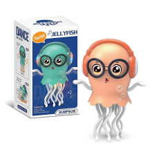 (Orange) Magic Electric Dancing Octopus Toy with Led Light and Music,Playful Automatic Evasion Crawling Dancing Octopus, Smart Dancing Squid Baby Toys