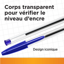Bic Cristal Original Ballpoint Pens, Medium Point (1.0 mm), Green, Box of 50 - Smudge-Free, Every-Day Writing Pens with Clear Barrel, 8373629