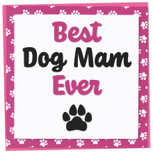 Birthday Card for Mam from the Dog, Best Dog Mam Ever, Mothers Day Card from, Funny Greeting for Lover, Funny Mammy Gift, 148mm