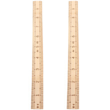 Nählineal aus Holz, 33 cm, orange