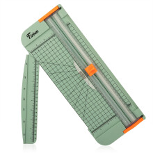 Firbon A4 Paper Cutter 12 Inch Titanium Paper Trimmer Scrapbooking Tool with Automatic Security Safeguard and Side Ruler for Craft Paper, Coupon