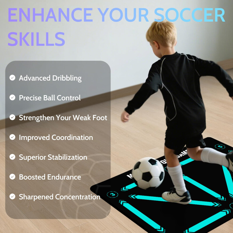 Photos - American Football and Rugby Football Training Mat With Training Video Football Skills Mat Mastery Footstep Agility Pad To Boost Speed, Strength & Coordi