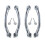 SmoothLY Replacement Shower Door Handles - Chrome Curved - Pair 1