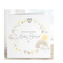 Baby Shower Card stars clouds, Mummy To Be, Baby Boy, Congratulations Card, Pregnancy Congratulations Card, Parents To Be Card, Bun In Oven
