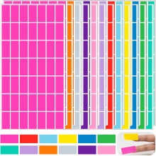 1176 Pack Rectangular Coloured Stickers Labels,12 Colours Rainbow Sticky Label,4cm x 1.9cm Color Coding Labels Assorted Stickers by YSHIHE