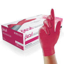 Unigloves Red Pearl Nitrile Examination Gloves - Multipurpose, Powder Free and Latex Free Disposable Gloves - Box of 100 Gloves, Red, Medium (GP0063)