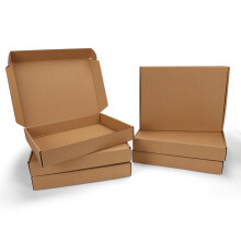 HORLIMER 6 Pack Shipping Boxes 330x254x50 mm (13x10x2 inch), Brown Corrugated Cardboard Boxes for Small Item Packaging, Secure Storage and Business
