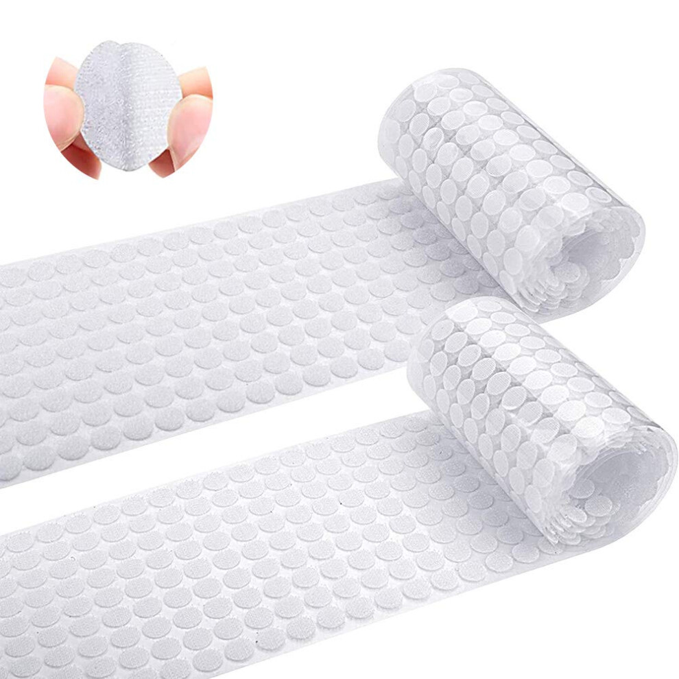 1000Pcs 10Mm Strong Self-Adhesive Hook And Loop Dots, Waterproof Diy Movable Backing Fastening Tape, Double Sided Sticky Adhesive Pads For Home, Scho 5006247160830