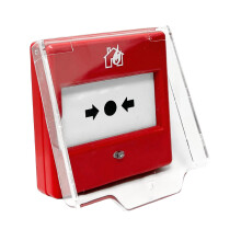 Evoges Hinged Clear Call Point Protective Cover, Compatible with Eaton, Menvier and other Call Point Models, Check Compatibility prior to purchase