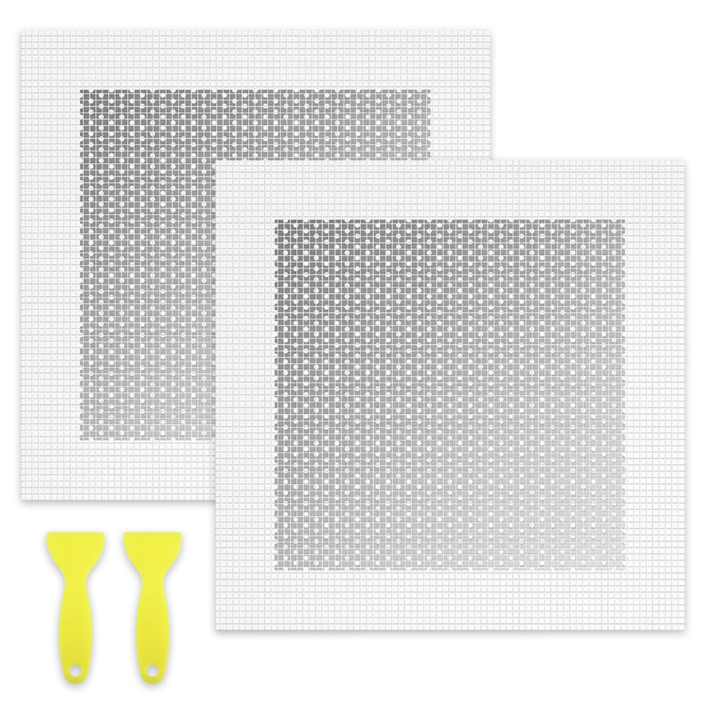 4 Pcs Wall Repair Patch Kit, 8'' By 8'' Self Adhesive Plasterboard Fibreglass Mesh Wall Patches Plaster Repair Tool Wall Hole Filler Patch 5051226915413