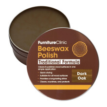Furniture Clinic Dark Oak Coloured Beeswax Polish for Wood & Furniture - 200ml – Natural Finishing Wood Wax for All Types of Furniture & Wooden Surf