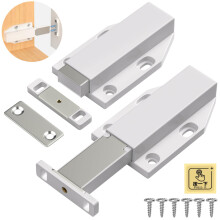 Push Latch Heavy Duty Jiayi 2 Pack Push to Open Cabinet Hardware Magnetic Touch Latches for Large Door Push Release Latch Kitchen Drawer Push Catch