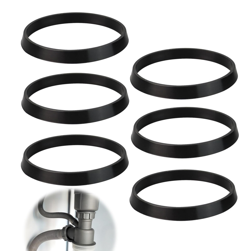40Mm Waste Pipe O Ring Seal, 6Pcs Kitchen Cone Rubber Washer Fittings Sealing Gasket For 1 1/2 Inch Sink Drain Pipe Odour Trap Siphon Sink Kitchen 5051226915529