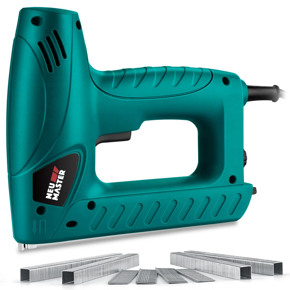 Neu Master Electric Brad Nailer, Staple Gun Pld6013 With Contact Safety And Power Adjustable Knob For Upholstery And Home Improvement 5051226895739