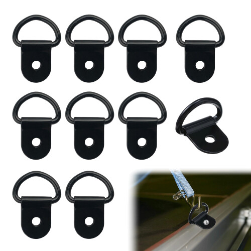 10PCS D Rings Heavy Duty Lashing Ring Black Tie Down Anchor