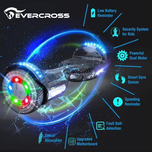 EVERCROSS EVERCROSS Hoverboards with Seat Attachment Hoverkart, Bluetooth, LED Light 1