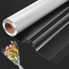 Cellophane Wrap Clear Wrapping Paper Roll,HuiCloud 80CM x 30M Folded Florist Extra Wide Gift Wrappings for Christmas Birthday Gifts Hampers Easter